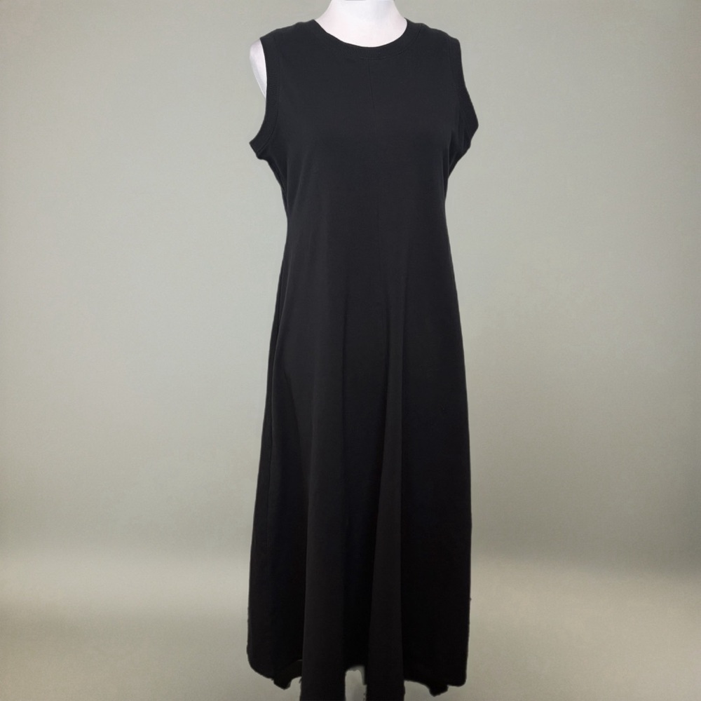Magaschoni Black ScandiGirl Coastal Feminine Neutral Maxi Dress Size L